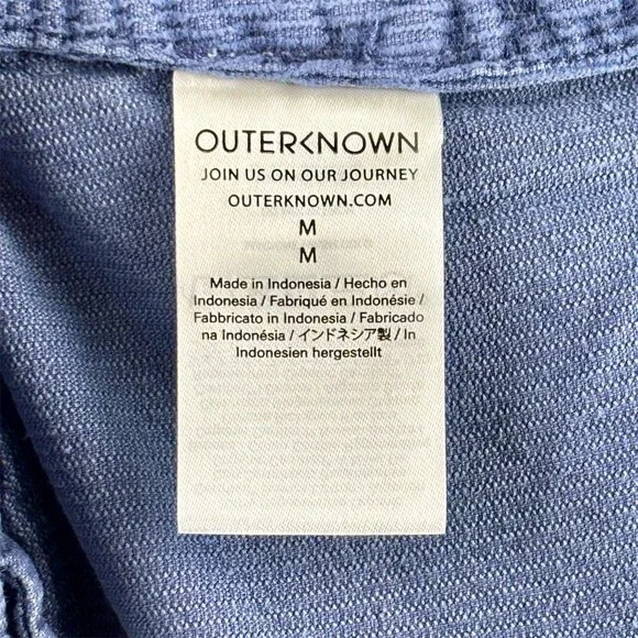 Outerknown Voyage Corduroy Overalls Womens Cornflower Blue Adjustable Straps - Picture 8 of 10
